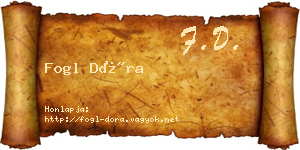 Fogl Dóra névjegykártya