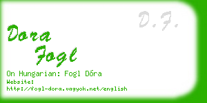 dora fogl business card