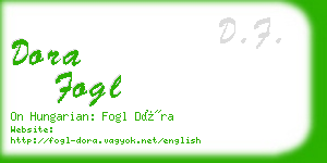 dora fogl business card